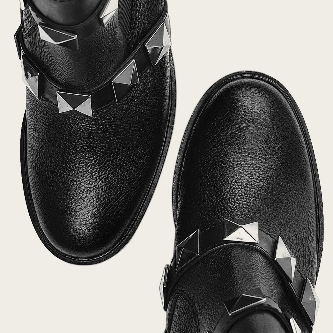 Women Cuadra Ankle Boots & Booties-Urban Black Bootie With Decorative Stripes