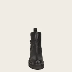 Women Cuadra Ankle Boots & Booties-Urban Black Leather Deer Bootie