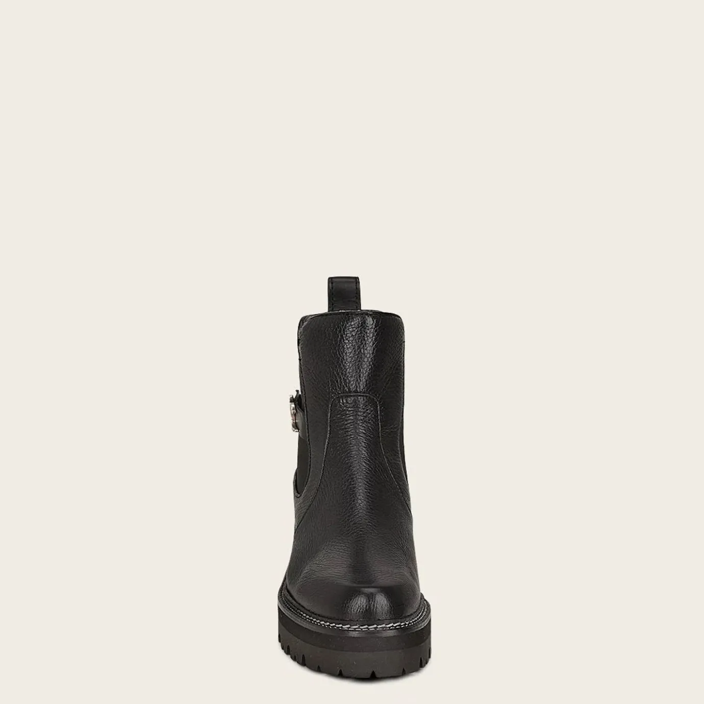 Women Cuadra Ankle Boots & Booties-Urban Black Leather Deer Bootie