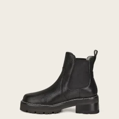 Women Cuadra Ankle Boots & Booties-Urban Black Leather Deer Bootie