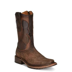 Men Cuadra Urban & Casual Boots-Urban Brown Genuine Shark Leather Boot