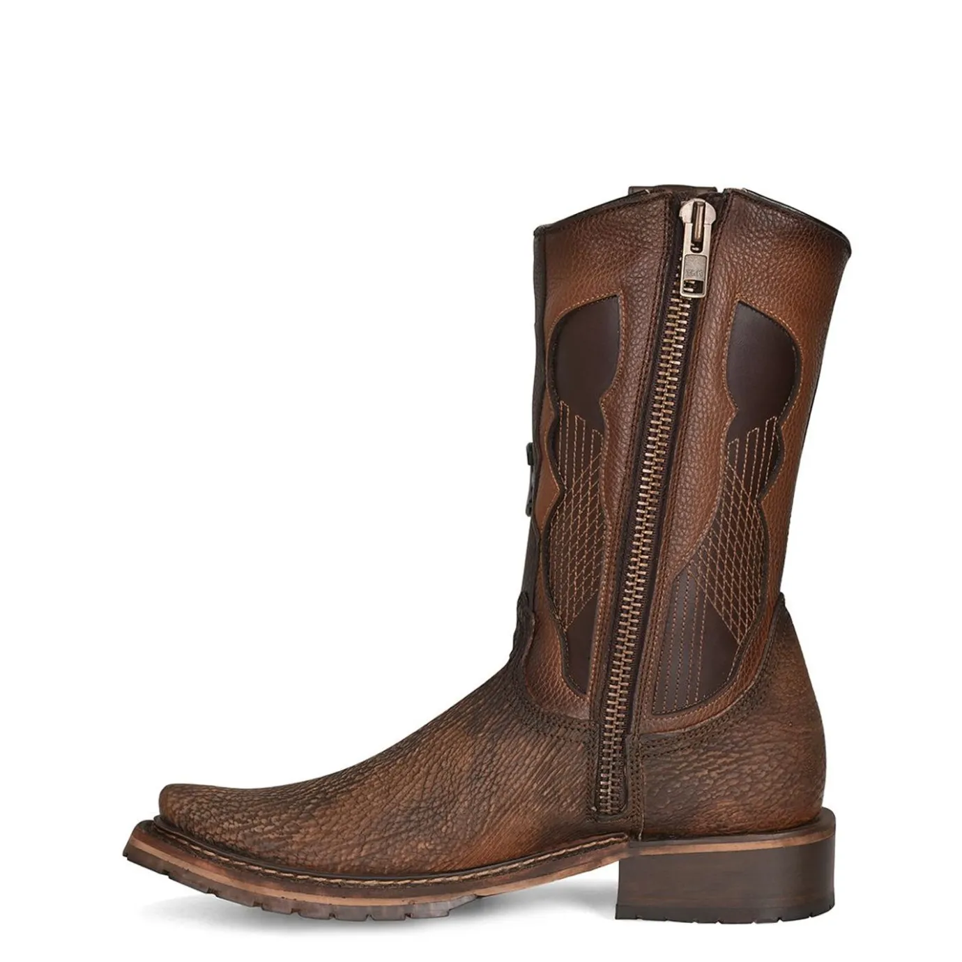 Men Cuadra Urban & Casual Boots-Urban Brown Genuine Shark Leather Boot