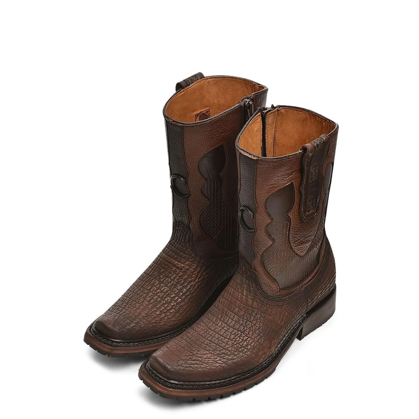 Men Cuadra Urban & Casual Boots-Urban Brown Genuine Shark Leather Boot
