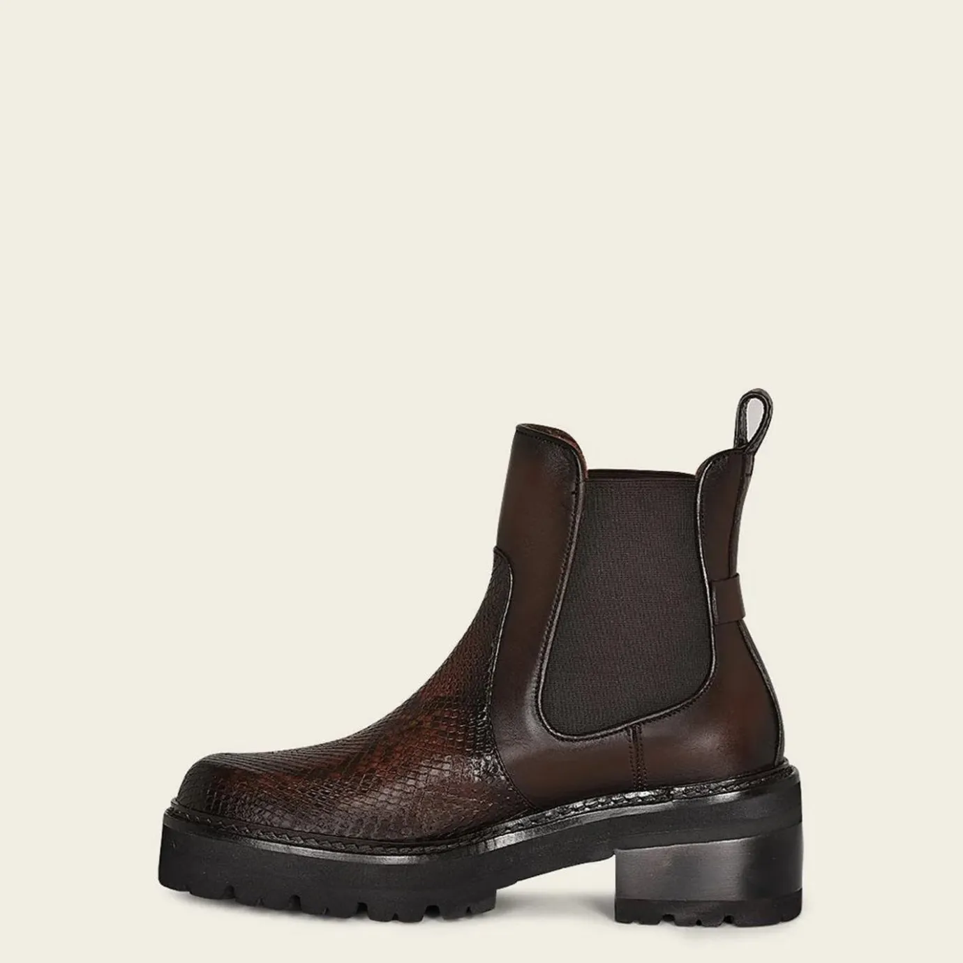 Women Cuadra Ankle Boots & Booties-Urban Dark Brown Exotic Leather Bootie