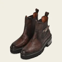 Women Cuadra Ankle Boots & Booties-Urban Dark Brown Exotic Leather Bootie
