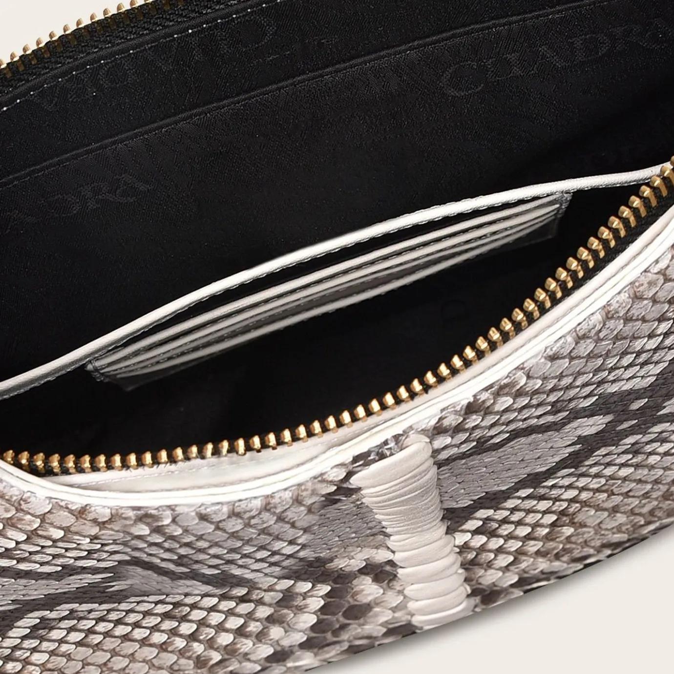 Women Cuadra Crossbody Bags-White Exotic Leather Shoulder Bag With Handmade Interweaving Detail